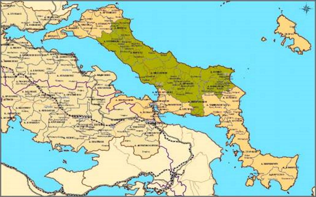 ΟΠΑΑΧ Βορειοκεντρικής Εύβοιας - Χάρτης